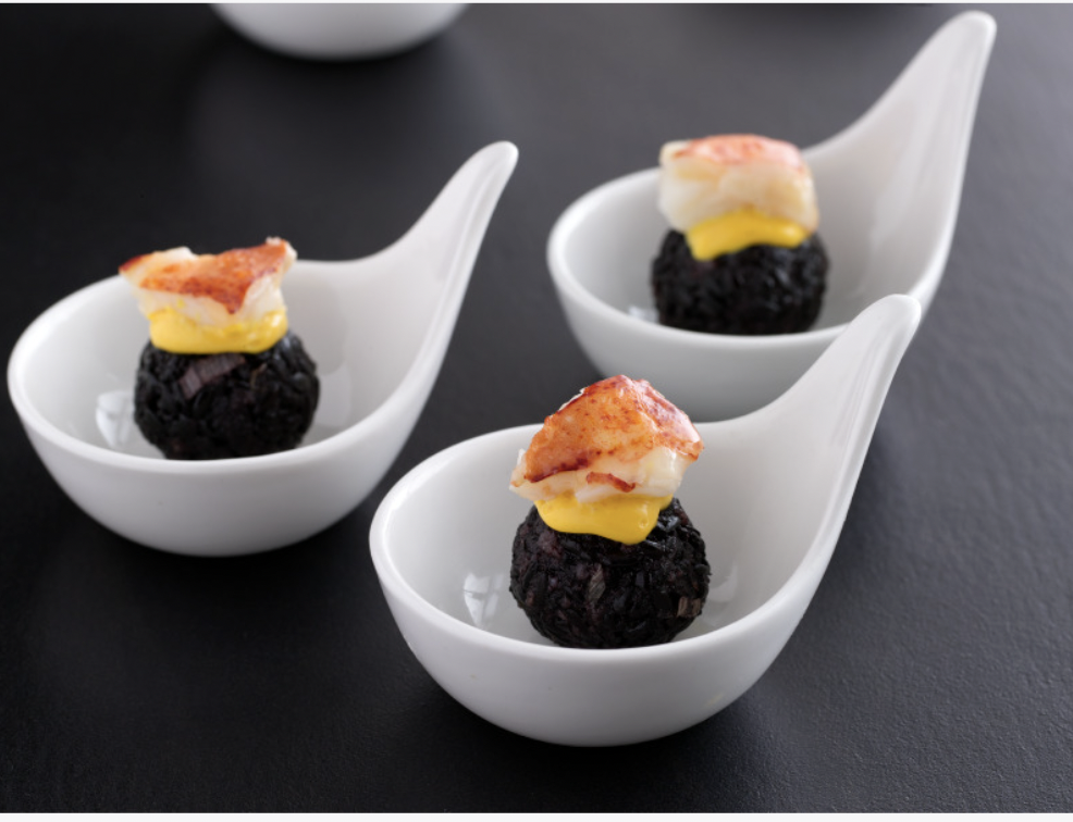 Lobster bites in tasting spoons
